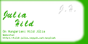 julia hild business card